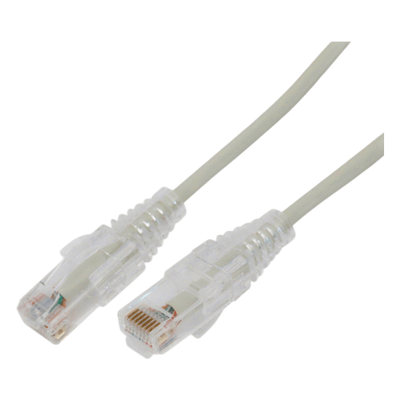 Cable de Parcheo Slim UTP Cat6A - 3 Metros (9.84 Pies) Gris, Diámetro Reducido (28 AWG)