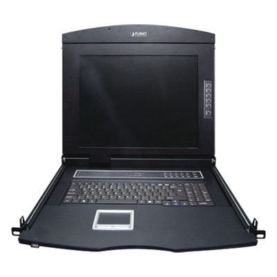 Switch KVM con Monitor de 17"con Teclado y Trackpad para Rack de 1U de Cuatro Postes, 8 Puertos VGA Para Acceder y Controlar Hasta 8 Computadoras Desde una Sola Consola - Imagen 3
