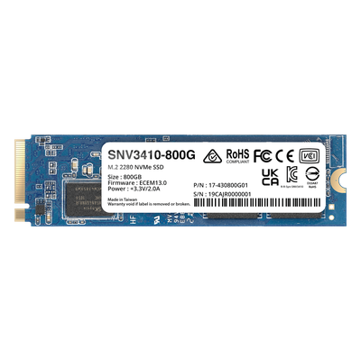 SSD NVMe M.2 SNV3410/3510 | SSD 800GB | Alto Rendimiento 400000 IOPS Lectura | Resistencia Empresarial 1022 TBW | Protección de Datos Integral | Análisis de Vida Útil | Diseñada para Sistemas Synology.