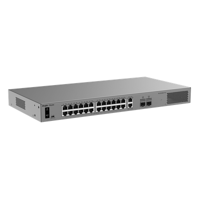 Switch Layer 2 Smart Cloud Managed / 28 Puertos Gigabit / 24 Puertos PoE+ 370 W / Switching 56 Gbps / Forwarding 41.664 Mpps / Montaje Rack / CCTV Mode / ERPS / Protección 6 kV / Garantía 3 Años - Imagen 3