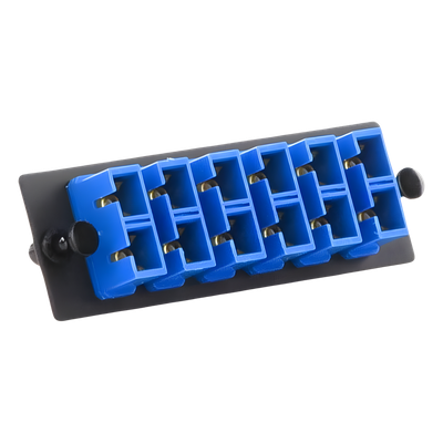 Placa Acopladora de Fibra Optica FAP, Con 6 Conectores SC Duplex (12 Fibras), Para Fibra Monomodo OS1/OS2, Color Azul - Imagen 6