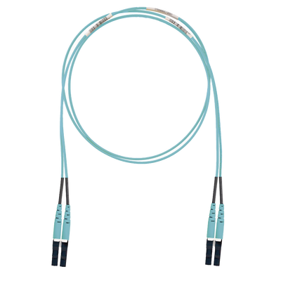 Jumper de Fibra Optica Multimodo 50/125 OM3, LC-LC Duplex, LSZH (Cero Halógenos), Color Aqua, 2 Metros (6.56 Pies) - Imagen 3