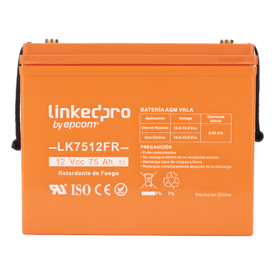 Batería de respaldo 12 V | 75 Ah | AGM | Certificada UL94-V0 Retardante a la Flama | Especial para Seguridad Electrónica | UPS | Sistemas de Emergencia | Vida útil 5 años | Terminales T3 - Imagen 5