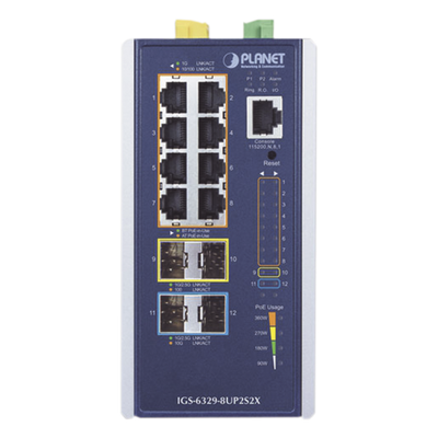 Switch Industrial Administrable Capa 3, Con 8 Puertos PoE Gigabit 802.3bt, 2 Puertos SFP de 1 G / 2.5 G, 2 Puertos SFP 10 G - Imagen 3