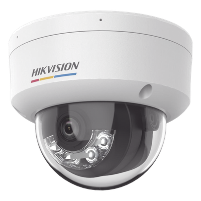 [Dual Light + ColorVu] Domo IP 6 Megapixel / Lente 2.8 mm / 30 mts IR + 30 mts Luz Blanca / Micrófono Integrado / ACUSENSE Lite / Exterior IP67 / IK08 / dWDR / PoE / Micro SD