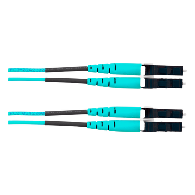 Jumper de Fibra Óptica Multimodo 50/125 OM4, LC-LC Duplex, OFNR (Riser), Color Aqua, 40 Metros (131.23 Pies) - Imagen 2