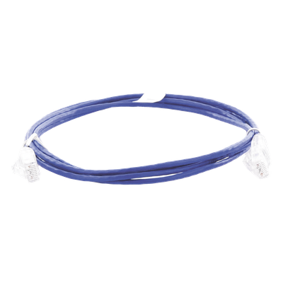 Cable de Parcheo Slim UTP Cat6 - 2 Metros (6.56 Pies) Azul Diámetro Reducido (28 AWG) - Imagen 4