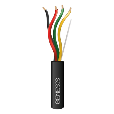 Carrete de Cable de 305 Metros (1000 Pies) / 4x16 AWG / Cable Direct Burial / Color Negro / Para Uso en Intemperie / Uso en Aplicaciones en Sistemas de Detección de Incendio y Sistemas de Evacuación