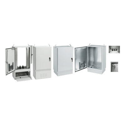 Gabinete para Exterior Tipo 4X Doble Puerta de 43 UR / Aluminio Soldado / 2134 x 762 x 1118 mm (84 x 30 x 44 in) / Exterior IP66 / Montaje Almohadilla / Aire de Precisión / Gris RAL 7035 - Imagen 7