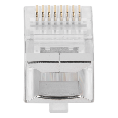 Bote con 100 Piezas de Plug Modular RJ45 Cat6 Blindado, Chapado de Oro a 30 Micras para Durabilidad Extrema SIN PIN de Tierra - Imagen 6