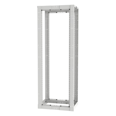 Rack de Cuatro Postes Estándar de 19", Rieles Roscados #12-24, Profundidad Ajustable de 23 a 42 in, 45 Unidades de Rack, Color Blanco - Imagen 4