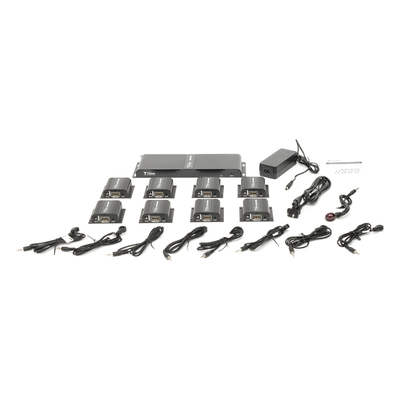 Kit Divisor y Extensor HDMI (Extender Splitter) / Divide 1 Fuente HDMI a 8 Pantallas / Extiende la señal HDMI hasta 40 m / Resolución 1080P @ 60 Hz / Cat 6/6a/7 / Uso 24/7 / Salida Loop en el Tx / IR / Alimente solo el Tx (PoC). - Imagen 4