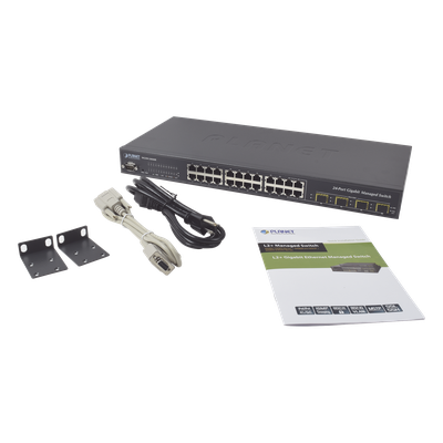 Switch Administrable L2+ 24 puertos 10/100/1000 Mbps, 4 Puertos Combo SFP - Imagen 4