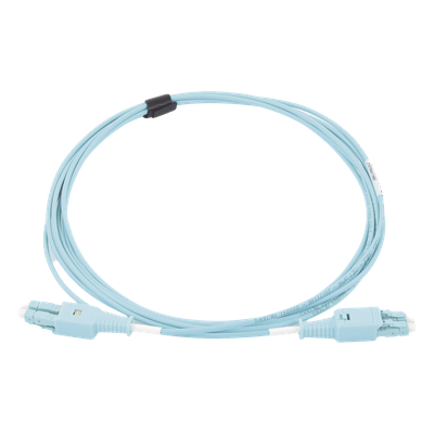Jumper de Fibra Óptica BladePatch LC-LC Duplex, Multimodo 50/125 OM4, OFNR, Color Aqua, 3 Metros