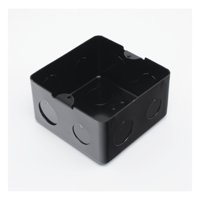 Caja de Registro de Acero Galvanizado, 10x10 cm (3.94x3.94 Pulgadas), Color Negro (11000-00000) - Imagen 4