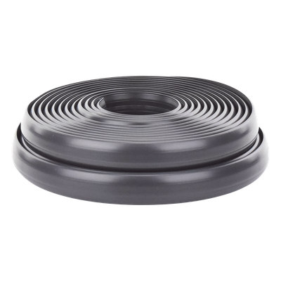 Canaleta flexible negra de PVC auto extinguible, para instalaciones eléctricas en piso ó zóclo (Rollo de 25mts.) (9300-05040) - Imagen 4
