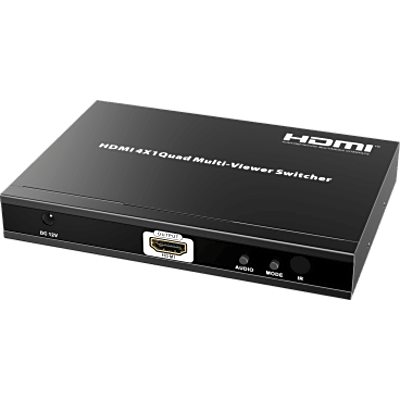 MATRICIAL DE VIDEO HDMI 4X1 (Divisor) | 4 Entradas a 1 Salida HDMI | 1080p @ 60Hz | Diferentes modos de Display | Pantalla completa, Modo Dual, Modo Quad | Conmutación por Botón o Control Remoto | Botón de Control de audio - Imagen 5
