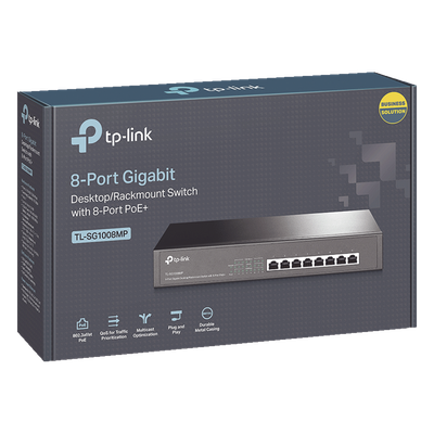 Switch Gigabit PoE+ no administrable de 8 puertos 10/100/1000 Mbps, para escritorio - Imagen 5