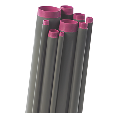 Tubo Conduit  rígido de aluminio de 2” (50.8 mm) con recubrimiento de PVC de 3.05 m con cople.
