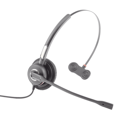 Diadema monoaural con tecnología antishock para teléfonos IP FANVIL y Polycom con micrófono de cancelación de ruido, larga durabilidad - Imagen 4