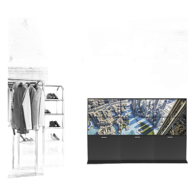 Kit Videowall Comercial 3X2 / Incluye 6 Pantallas 55" / 2 Controladores de 2 Entradas HDMI / Base de Piso
