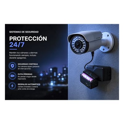 UPS de CD 25 W / Entrada 120 Vca / Salida 12 Vcd / Clavija NEMA 5-15P de entrada / Batería de Litio - Imagen 3