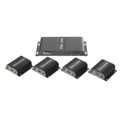 Kit Divisor y Extensor HDMI (Extender Splitter) / Divide 1 Fuente HDMI a 4 Pantallas / Extiende la señal HDMI hasta 40 m / Resolución 1080P @ 60 Hz / Cat 6/6a/7 / Cero Latencia / Salida Loop en el Tx / IR / Alimente solo el Tx (PoC). - Imagen 5