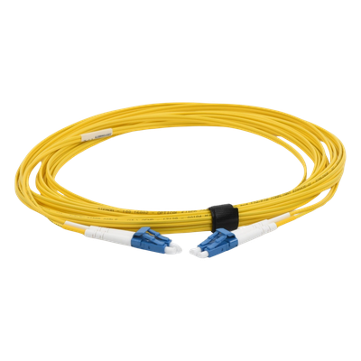 Jumper de Fibra Óptica Monomodo (OS2), XGLO, Riser, LC/UPC-LC/UPC Duplex, OFNR, Color Amarillo, 7 Metros - Imagen 5