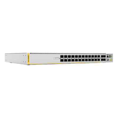 Switch Stackeable Capa 3, 24 puertos SFP Gigabit + 4 puertos SFP+ 10 G, fuente redundante