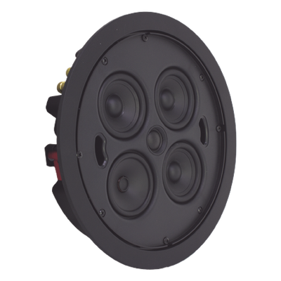 Altavoz delgado de 3 vías para empotrar en el techo tres woofers de 3 ", un altavoz de medios de 3" y (1) tweeter de cúpula de seda de 20 mm
