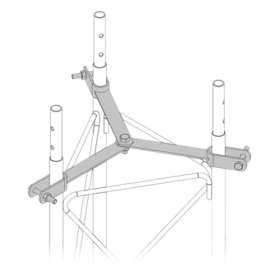 Brida para sujeción de retenida compatible con tramos STZ30G, Galvanizado por Inmersión en Caliente.