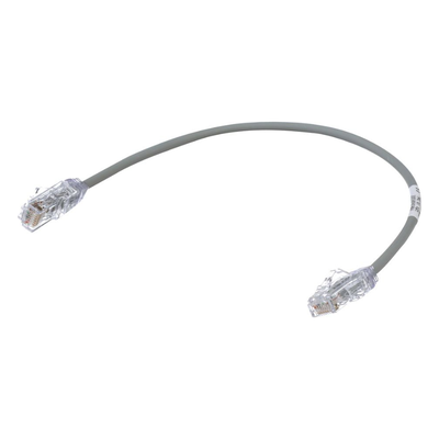 Cable de Parcheo TX6, UTP Cat6, Diámetro Reducido (28AWG), Color Gris, 0.30 Metros (1 Pie) - Imagen 4