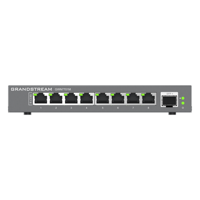 Switches de red Multi-Gigabit de 2.5G No Administrable / 8 Puertos RJ45 de 100/1000/2500Mbps / 1 puerto de fibra SFP+