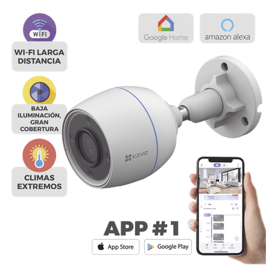 Bala WiFi / 2  Megapixel / Detección humana / Micrófono Integrado / Micro SD / Excelente Vision Nocturna / Exterior