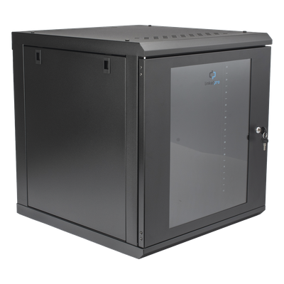 Gabinete Rack de Pared 12 Unidades / 19 Pulgadas / Ventilado / Puerta de Vidrio / Acero Calibre 18 / Carga 100 Kg / 635 x 606 x 612 mm (25 x 23.9 x 24.1 in) / Pintura Electrostática / Negro - Imagen 6