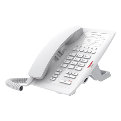 Teléfono IP para Hotelería, profesional con 6 teclas programables para servicio rápido (Hotline), plantilla personalizable con PoE - Imagen 3