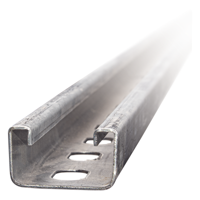 Unicanal perforado 4x2, 3000 mm, con acabado Electro Zinc