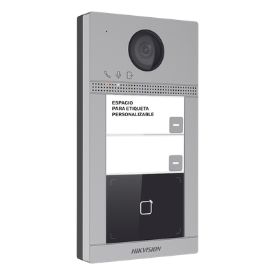 Videoportero IP 2 Megapixel / Llamada y Apertura Remota desde App Hik-Connect (requiere monitor) / PoE / Exterior IP65 + Antivandalico IK08 / 2 Departamentos / Apertura con Tarjeta / Soporta 2 Puertas y hasta 6 Monitores - Imagen 4