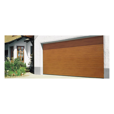 Puerta de Garage D/ Alta calidad / 12x8 pies / AISLADA / Estilo Americana / Imitacion Madera / Golden Oak / Linea Central .