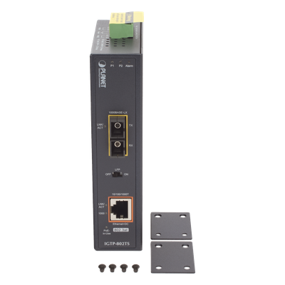 Convertidor de Medios Industrial PoE+ 1000BASE-LX a 10/100/1000BASE-T 802.3at (SC,SM) -20 km - Imagen 8
