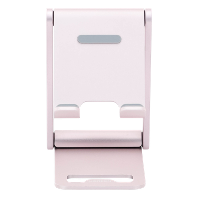 Soporte para Teléfono Celular de Aluminio / Angulo Ajustable / Amplia Compatibilidad con dispositivos de 4.7'' a 7.9'' / Antideslizante / Antiarañazos / Plegable / Color Rosa - Imagen 8