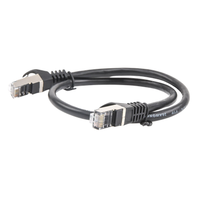 Cable de Parcheo FTP Cat6 - 0.5 Metros (1.64 Pies) - Negro - Imagen 3