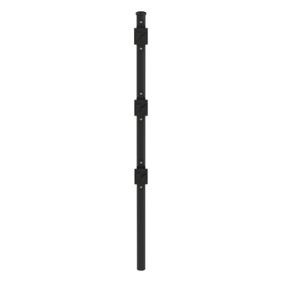 Poste de Paso Negro de 0.75m para Cerca Electrificada. Tubo Galvanizado cal. 18 de 1"Diam. con Tapón y 3 Aisladores Instalados. - Imagen 3