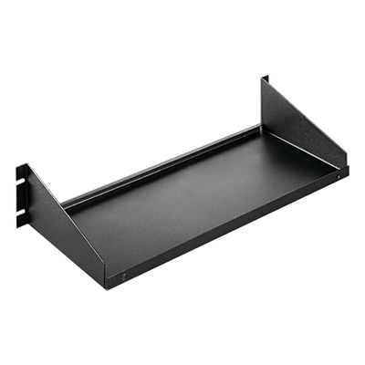 Charola para Rack 19 Pulgadas, Capacidad de Carga 34 kg, Acero Dulce Color Negro, 2 UR, Dimensiones 482x381x95 mm
