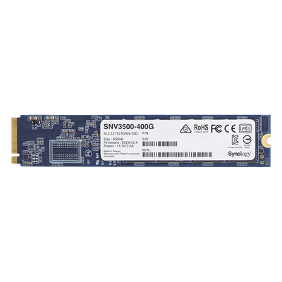 SSD 400GB NVMe M.2 22110, diseñada para Synology NAS con ranuras M.2 integradas