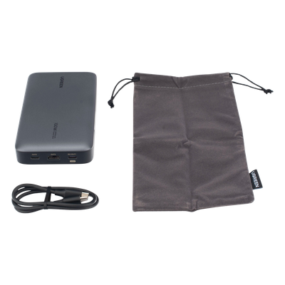 Power Bank de 20000mAh | 3 Salidas 100W Max. | USB-A + 2 USB-C | PD 3.0 | QC3.0 | FCP | SCP | Pantalla Inteligente | Carcasa Ignifuga | Color Gris | Incluye Cable USB de 50cm | Carga tu Laptop de Manera Segura. - Imagen 7