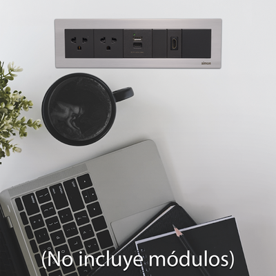 Caja Para Instalación en Escritorio para Voz, Datos o Contactos Eléctricos / Capacidad para 4 Módulos / Salida de Cables Posterior / Los Módulos se Adquieren Aparte / (KFC134/14CY) - Imagen 6