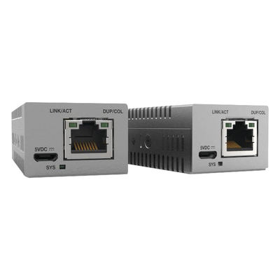 Mini Convertidor de medios de cobre a fibra MultiModo de escritorio 1000TX a 1000SX conector ST - Imagen 3