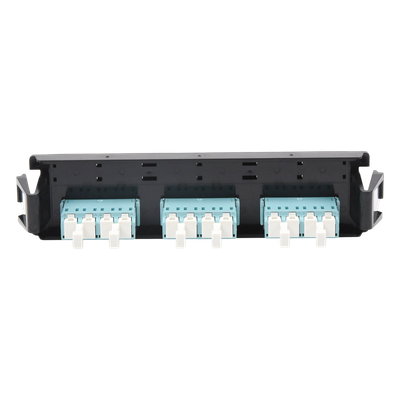 Placa acopladora de Fibra Óptica Quick-Pack, Con 6 Conectores LC Duplex (12 Fibras), Para Fibra Multimodo, Aqua - Imagen 5