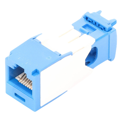 Conector Jack RJ45 Estilo TG, Mini-Com, Categoría 6A, de 8 Posiciones y 8 Cables, Color Azul - Imagen 6